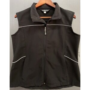 Black Diamond Vest Men L Black Full Zip Softshell Stretch Ski Hike Outdoor